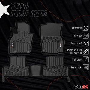 Mazda CX-60 Floor Mats - Front + Rear - Omac - Texan - 2022 Mazda CX-60 Floor Mats - Front + Rear - Omac - Texan - 2022